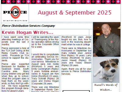 AUGUST AND SEPTEMBER 2025 NEWSLETTER